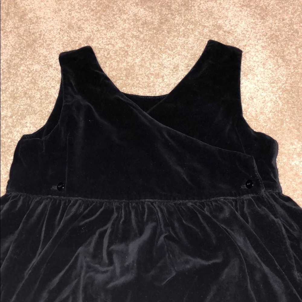 Black velvet girls dress - Picture 2 of 3